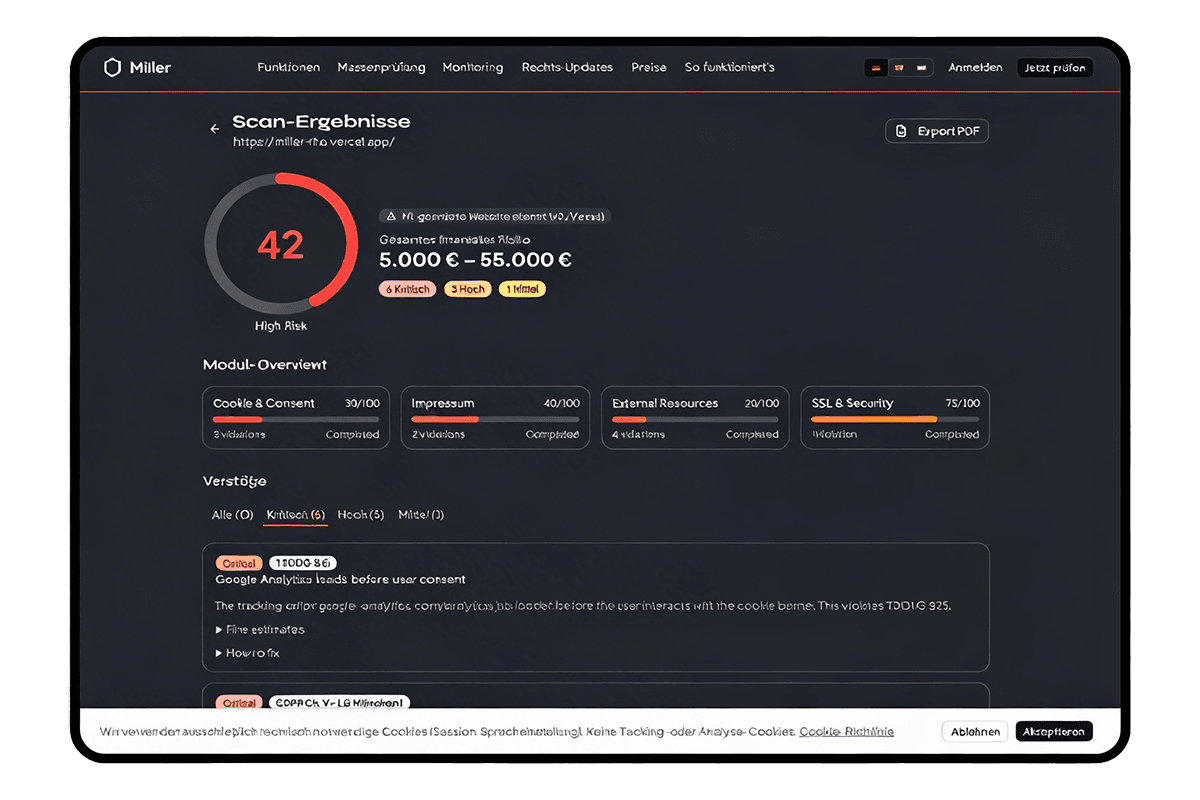 DSGVO.pro scan results
